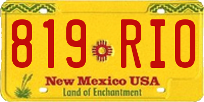NM license plate 819RIO
