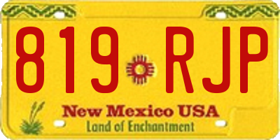 NM license plate 819RJP