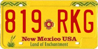 NM license plate 819RKG