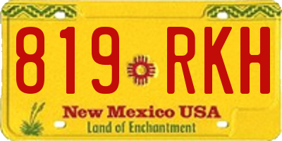 NM license plate 819RKH