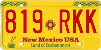 NM license plate 819RKK