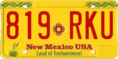 NM license plate 819RKU