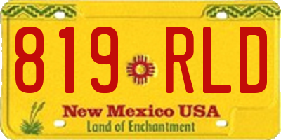 NM license plate 819RLD