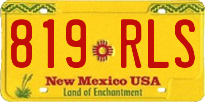 NM license plate 819RLS