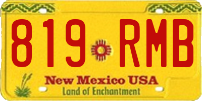 NM license plate 819RMB