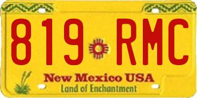 NM license plate 819RMC