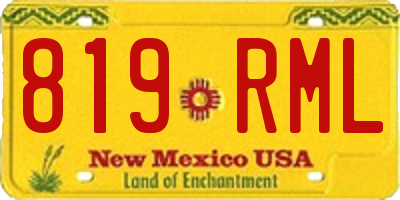 NM license plate 819RML