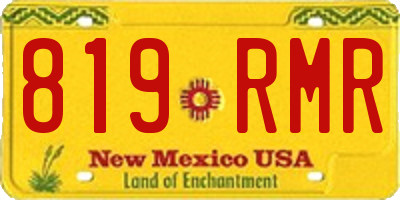 NM license plate 819RMR