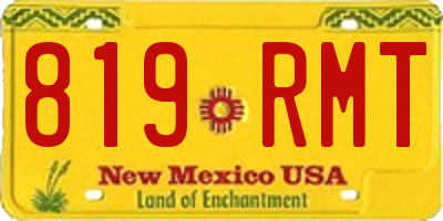 NM license plate 819RMT