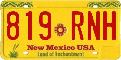 NM license plate 819RNH