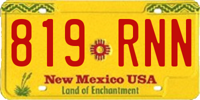 NM license plate 819RNN