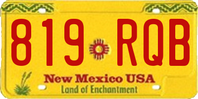 NM license plate 819RQB