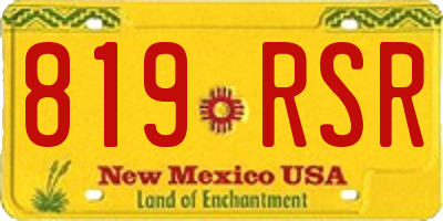 NM license plate 819RSR
