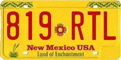 NM license plate 819RTL