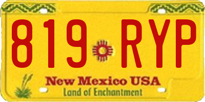 NM license plate 819RYP