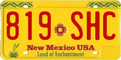 NM license plate 819SHC