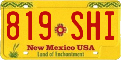 NM license plate 819SHI