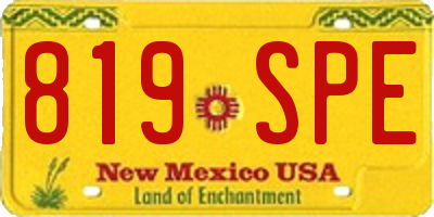 NM license plate 819SPE