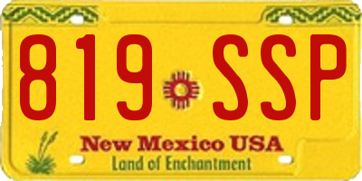 NM license plate 819SSP