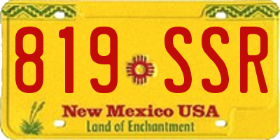 NM license plate 819SSR