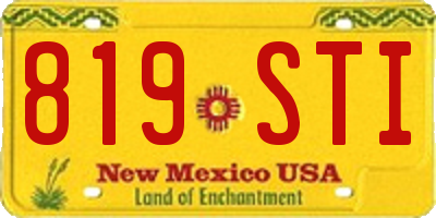 NM license plate 819STI