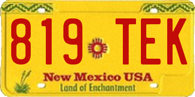 NM license plate 819TEK