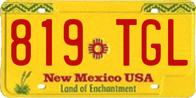 NM license plate 819TGL