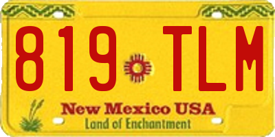 NM license plate 819TLM