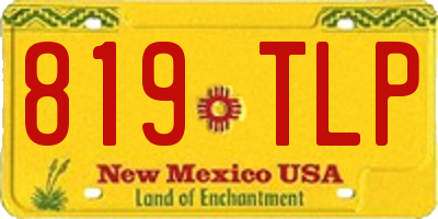 NM license plate 819TLP