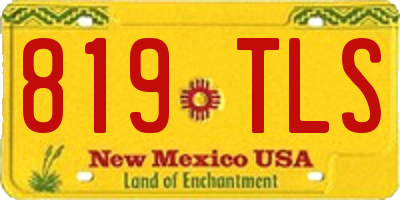 NM license plate 819TLS