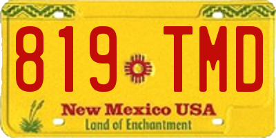 NM license plate 819TMD