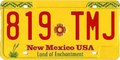 NM license plate 819TMJ