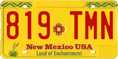 NM license plate 819TMN