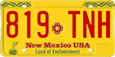 NM license plate 819TNH