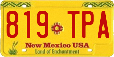 NM license plate 819TPA