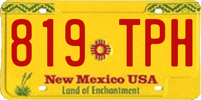 NM license plate 819TPH