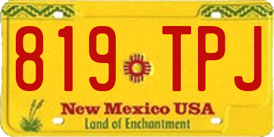 NM license plate 819TPJ