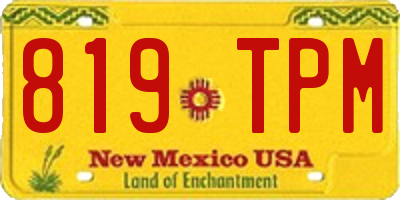 NM license plate 819TPM