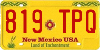 NM license plate 819TPQ