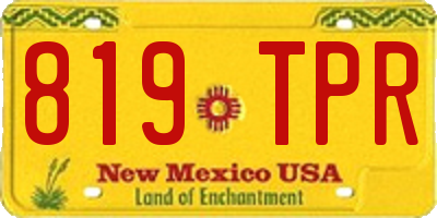 NM license plate 819TPR