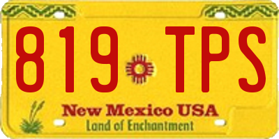 NM license plate 819TPS