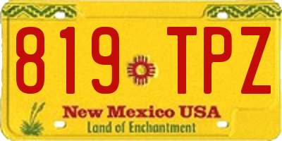 NM license plate 819TPZ