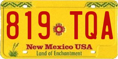 NM license plate 819TQA