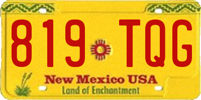 NM license plate 819TQG