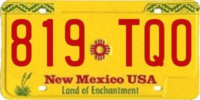 NM license plate 819TQO