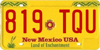 NM license plate 819TQU