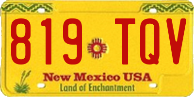 NM license plate 819TQV