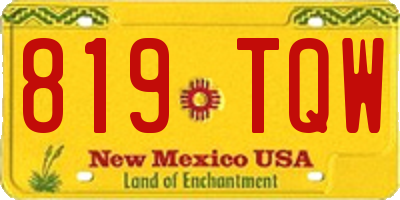 NM license plate 819TQW
