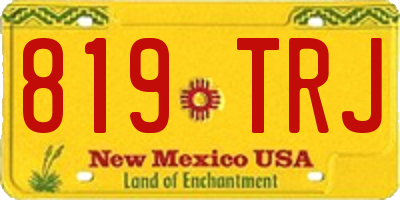 NM license plate 819TRJ