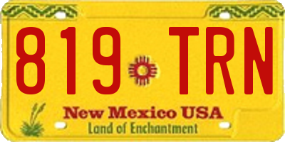 NM license plate 819TRN